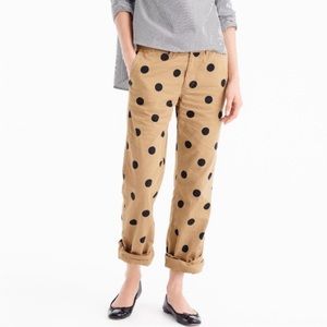 J. Crew Polka Dot Chinos